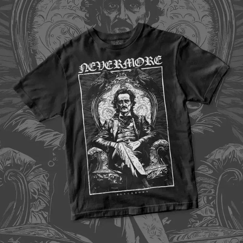 

2025 Nevermore cotton shirtmen women enthusiast summer casual cotton unisex T-shirt