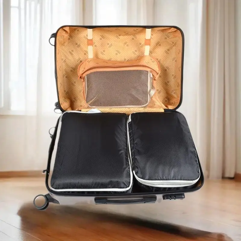 

3 шт./компл., сжимаемая упаковка, дорожная сумка для хранения, чемодан с кубиками, нейлоновый портативный чемодан с сумочкой, водонепроницаемый органайзер для багажа