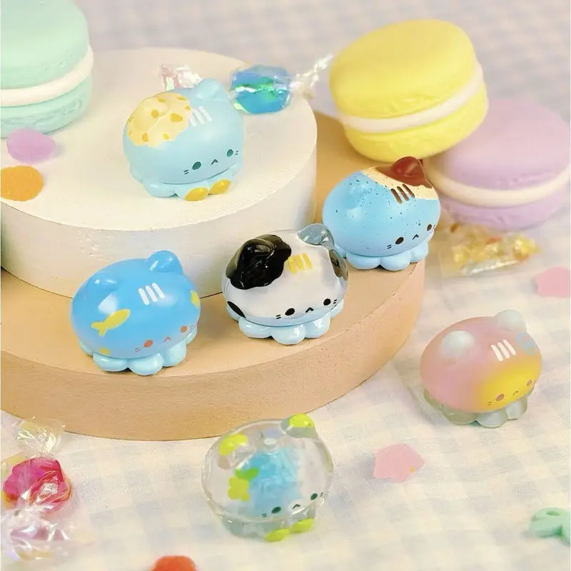 

Blind Bag Blind Box Cute Octopus Cat Strawberry Mousse Tart Series Mini Collectible Toy Desktop Decoration Gift For Female