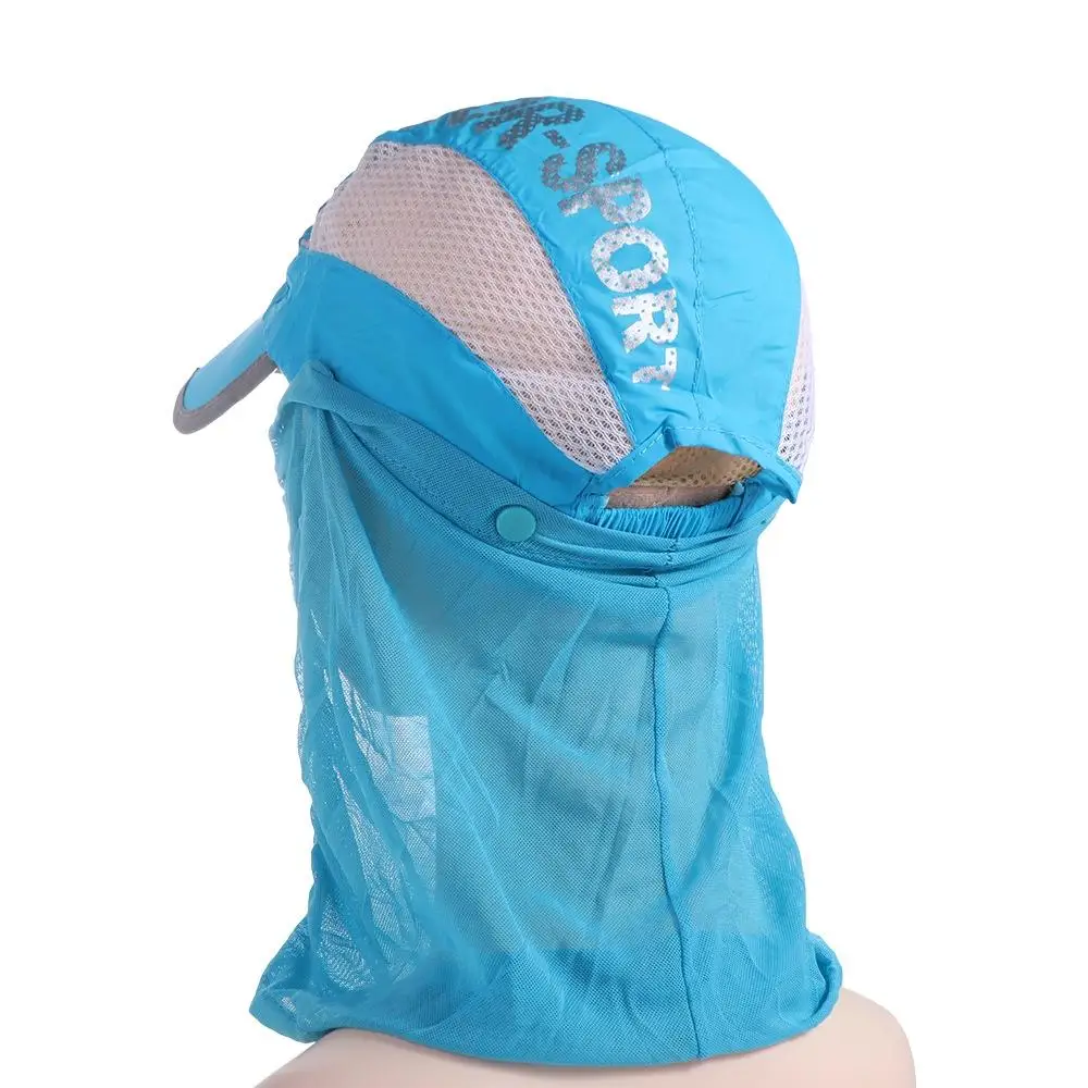 Wide Brim Hat UV Protection Cap Outdoor Sports Windproof Hat Tea Picking Face Mask Hat Lady Sportswear Accessories