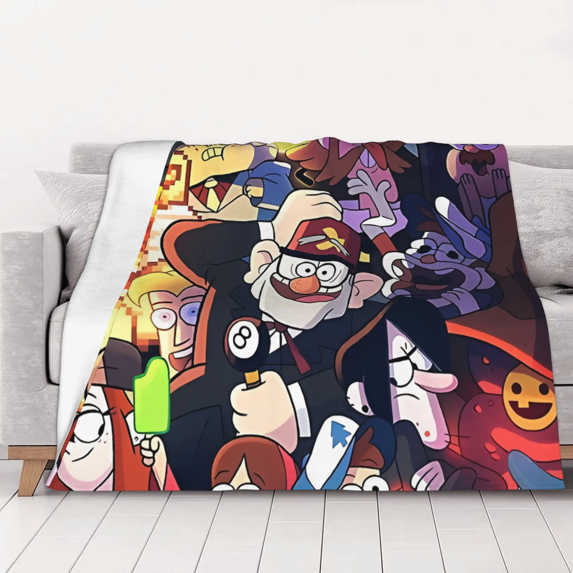 1PC home Cutecore Classic G-gravity Falls Blanket Super Cosy Plush Home Living Room Sofa halloween