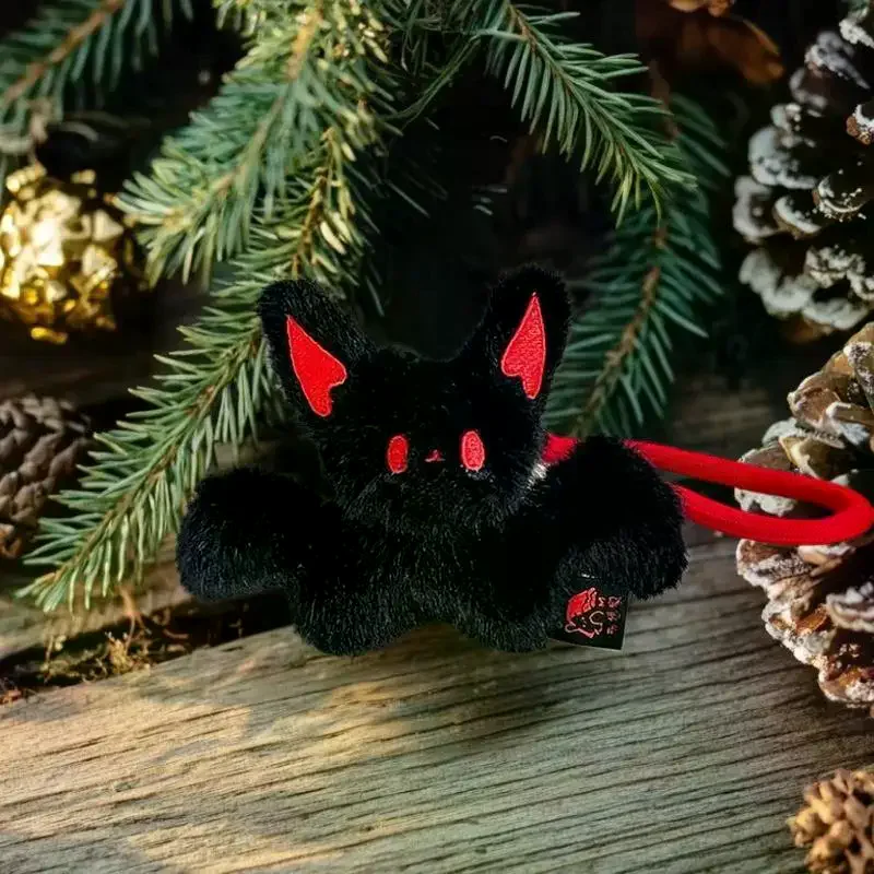 Halloween geïnspireerde kleine duivel vleermuis pluche pop sleutelhanger; Unieke Lanyard sleutelhanger tas hanger verjaardagscadeau voor meisjes