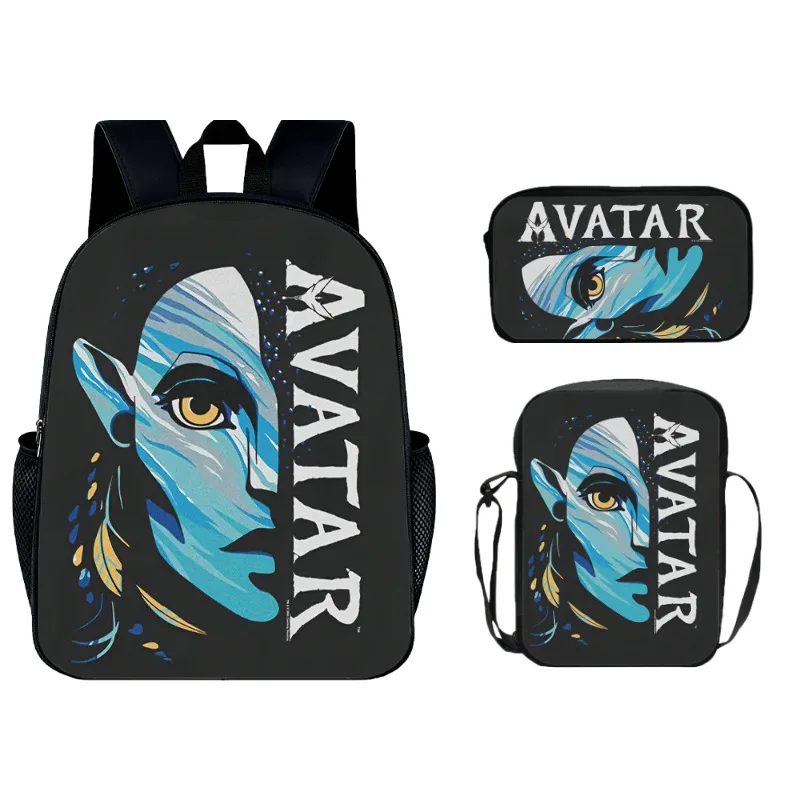 

3D New Movie Avatar 3 Cartoon Primary and Secondary School Students Schoolbag Backpack Lunch Bag Pencil Bag School Bag