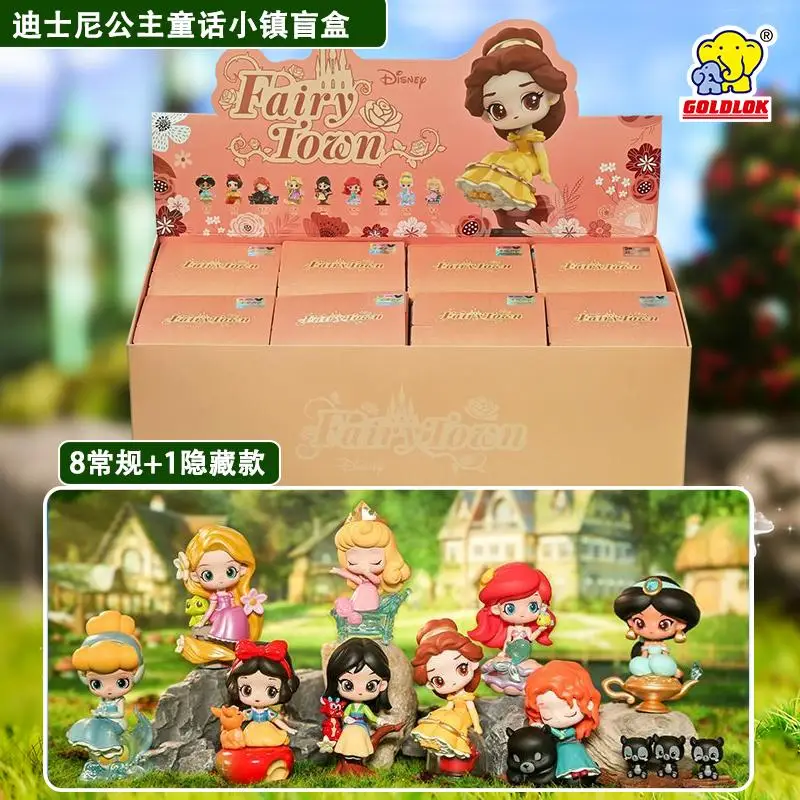 Disney Cartoon Blind Box Princess Fairy Tale Series Kawaii Character Toy Snow White Mulan Ai Lier Bell Ornaments Gift Collection