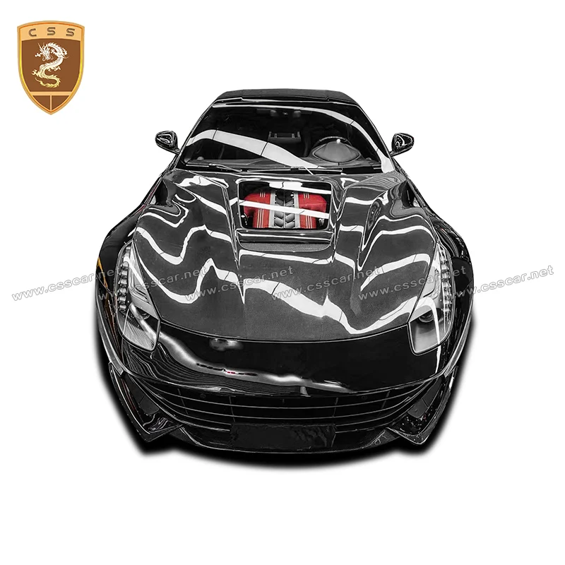 

Real carbon fiber engine hood for Ferrari F12 Enigne cover for Ferrari CSS style engine bonnet Car Accessories Free Sea Delivery