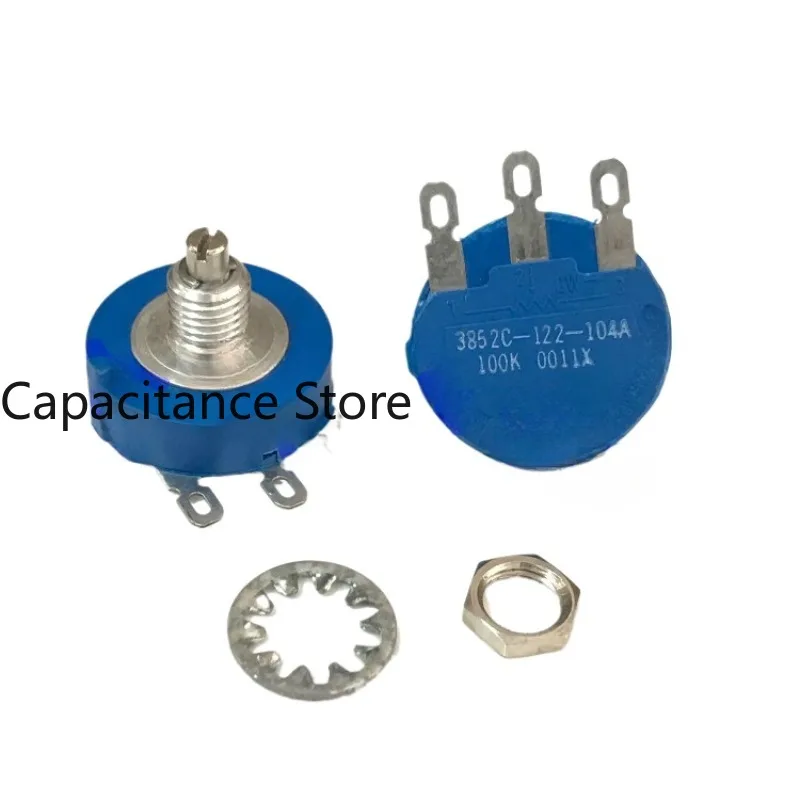 

5PCS Sealed ceramic potentiometer 3852C-122-104A single link A100K fine shaft 10mm