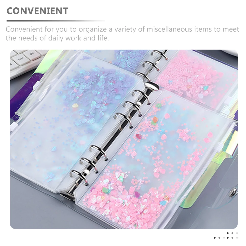 

3pcs Pvc Zipper Pouches Business Card Binder Storage Organizer Transparent Window Reusable Document Ticket Holder For Office