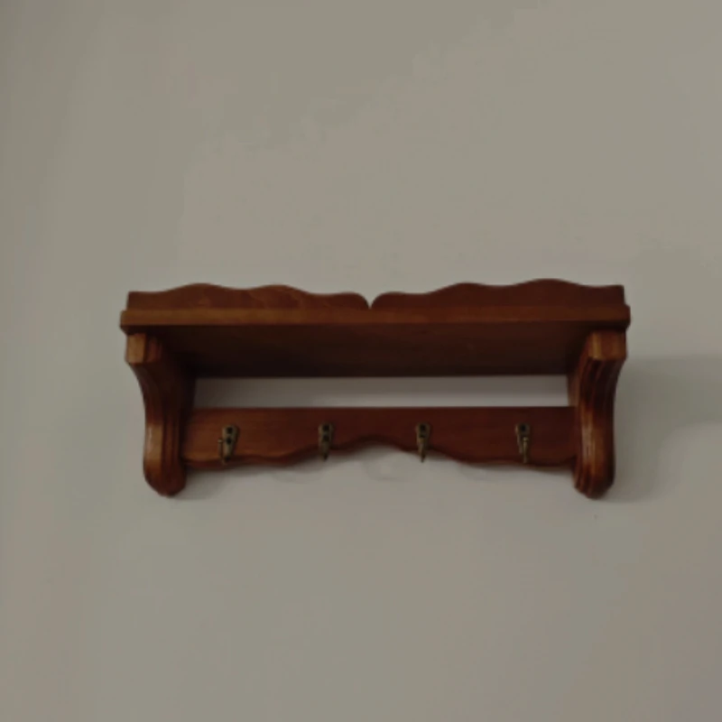 

Винтажные настенные крючки из массива дерева, деревенская подвесная полка для хранения, вешалка для одежды в гостиную/прихожую, декор для дома в стиле фермерского дома