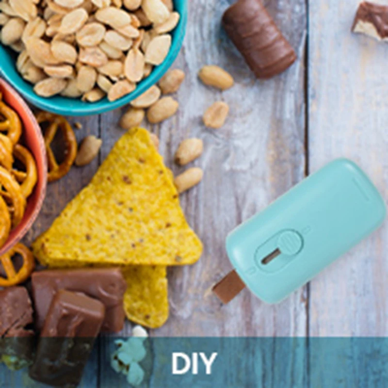 كيس صغير محمول باليد سدادة حرارية ، سدادة فراغية حرارية ، 2 في 1 ، قاطع بحبل ، كيس بلاستيكي لتخزين الطعام