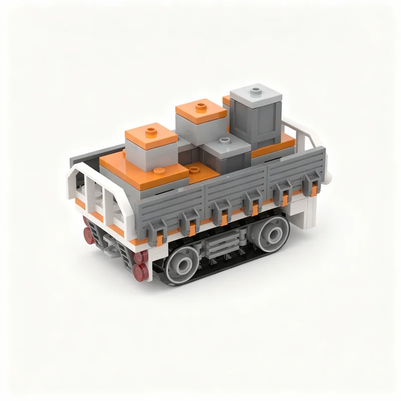 102 Pezzi MOC Rimorchio Cargo SBA, Modello Spaziale, Blocchi da Costruzione, Giocattoli Architettonici, Regali di Natale, Idea Creativa Fai-da-Te, Mattoncini Educativi