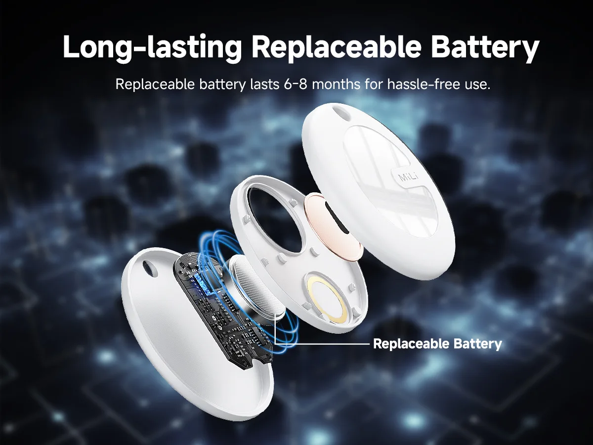 MiLi MiTag Go Smart Tracker Bluetooth Tracker For Android Item Finder Work With Google Find My Device Tracking Anti-lost Device