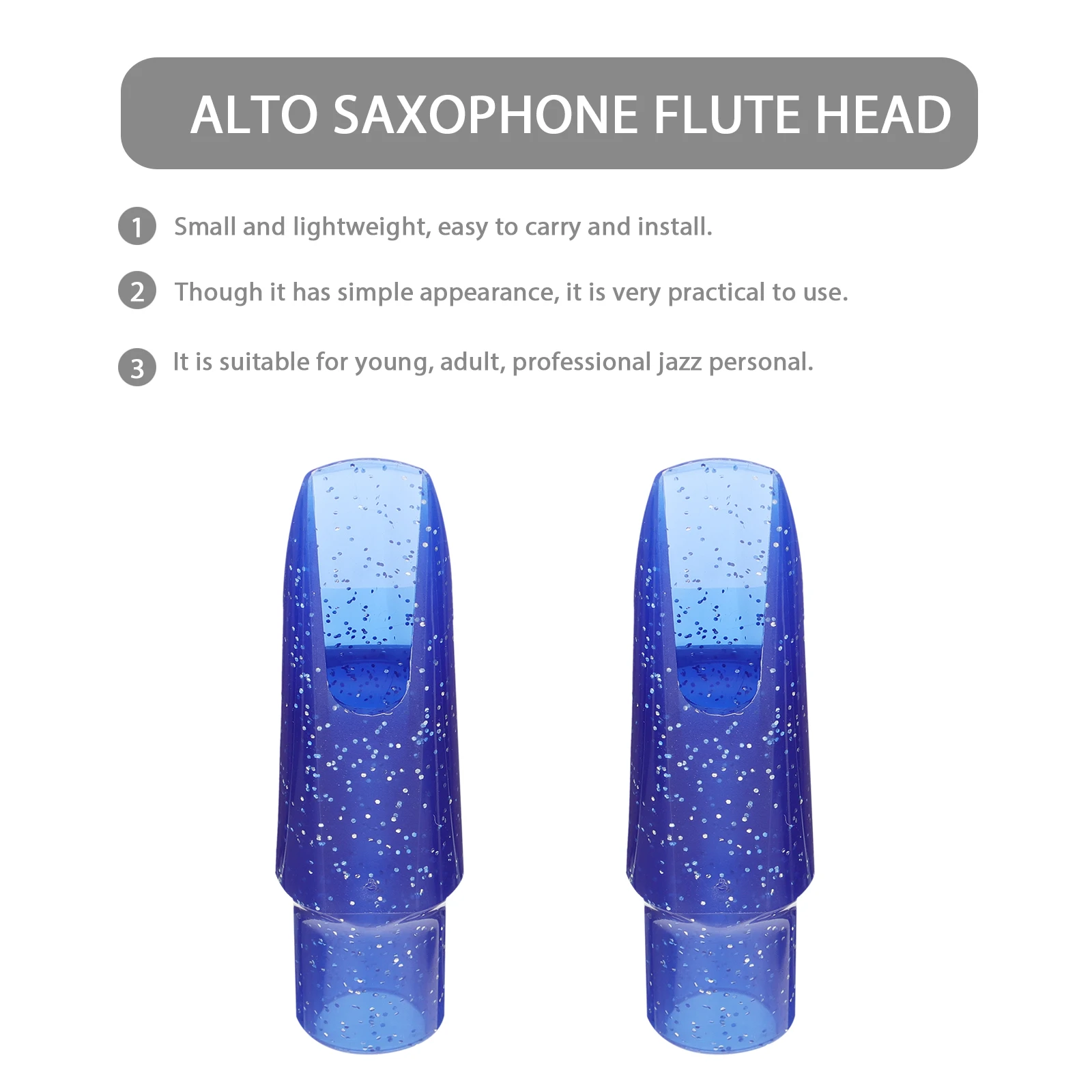 

Alto Saxophone Flute Head Premium Food Grade Plastic Durable Lightweight Compact Design Easy Carry Suitable Beginners Advanced