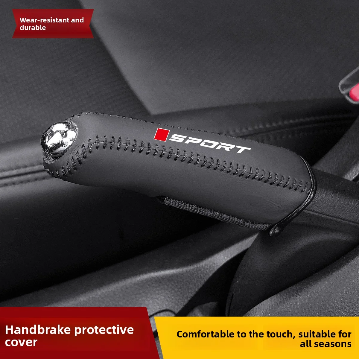 Car Artificial Leather Handbrake Cover Protective Sleeve Hand Brake Protection Car Interior Accessories