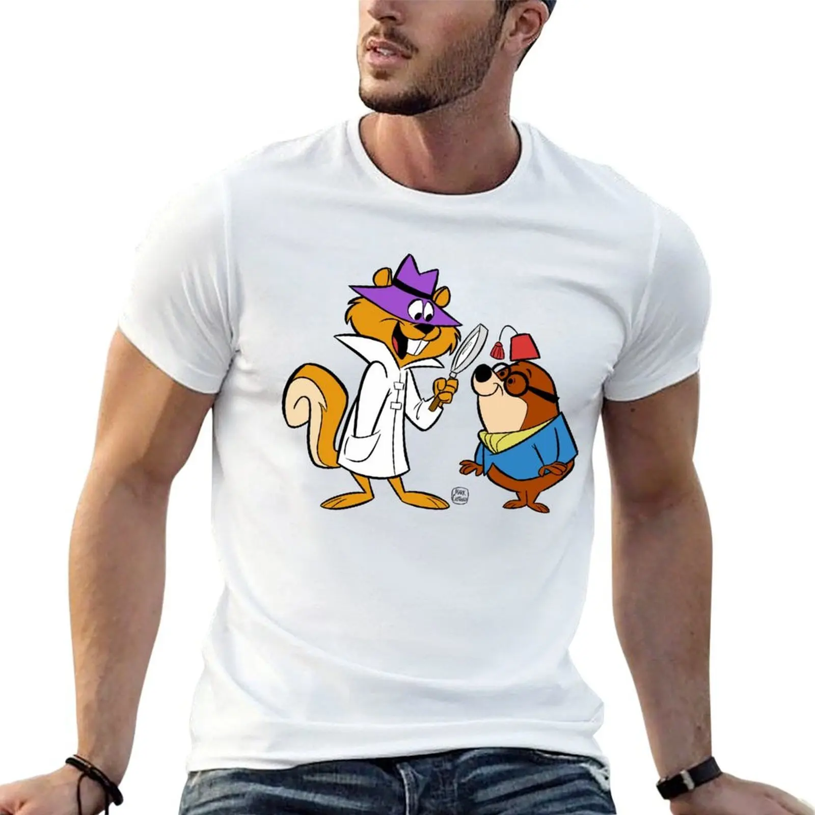 

SECRET SQUIRREL AND MOROCCO MOLE T-Shirt cotton tshirt 100% cotton t shirts high quality funny t shirts cotton T-Shirt