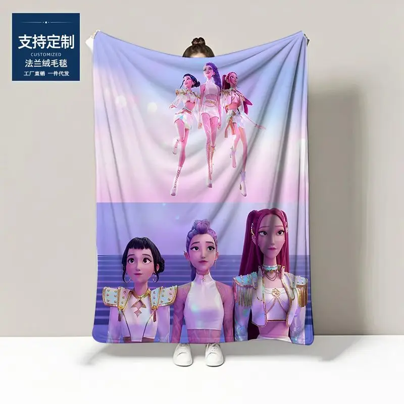Kpop ماجيك الصيد فتاة مجموعة بطانية الكرتون أنيمي الفانيلا عنبر بطانية صغيرة بطانية تكييف الهواء بطانية بطانية سرير #5
