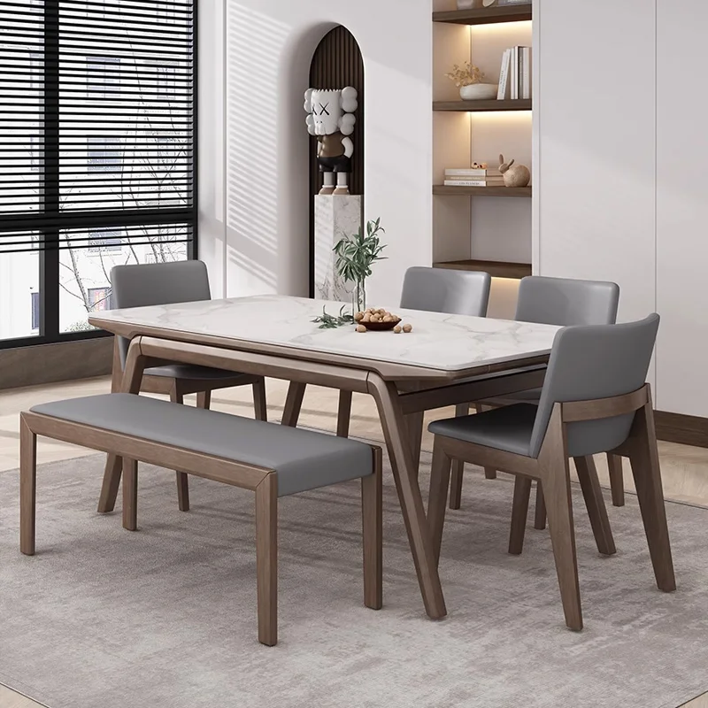 

Nordic Minimalist Dining Table Library Modern Rectangle Luxury Dining Tables Dressing Reading Mesa Comedor Kitchen Furnitures