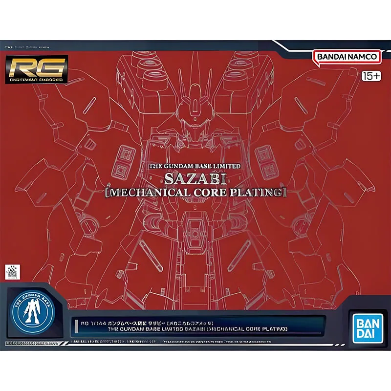 Bandai – KIT de modèles originaux GUNDAM RG SAZABI, placage de noyau mécanique, modèle d'assemblage de figurines d'action, jouets, modèles cadeaux pour garçons, 1/144