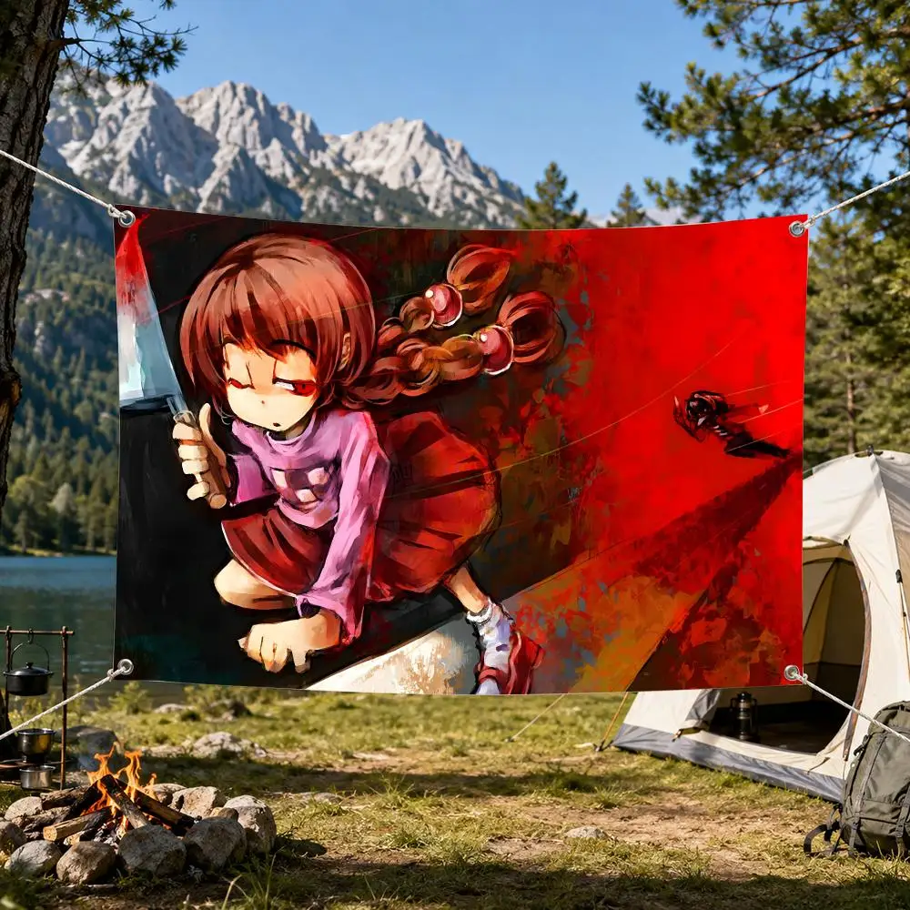 Game Y-Yume Nikki Flags Aesthetic Wall Tapestry Printed Wall Hanging Living Room Party Outdoor Decor
