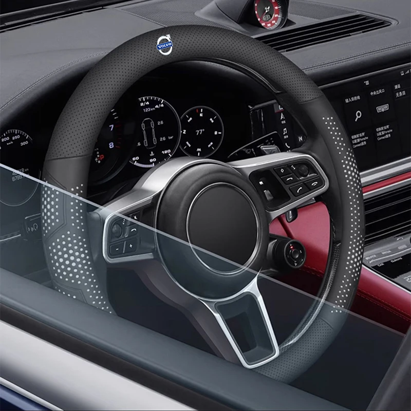 

Автомобильный чехол на руль, противоскользящий круглый D-типа, автоаксессуары для Volvo XC60 XC40 V70 XC90 S60 V60 V50 R V40 SC60 190h XC