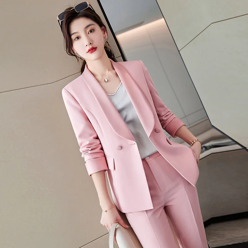 

Formal Women Business Suits Office Work Wear Professional Blazers Femininos Outfits Female Trousers Set Autumn Winter Pantsuits