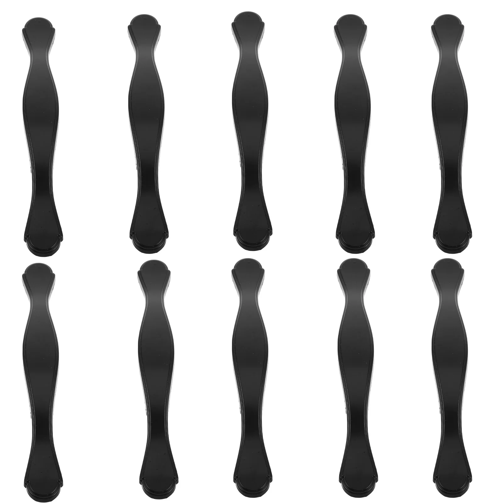 10 قطعة مقابض للخزانة السوداء درج أنيق يسحب للمطبخ الحمام مضمد خزانة مقابض الأجهزة لأدراج مضمد #1