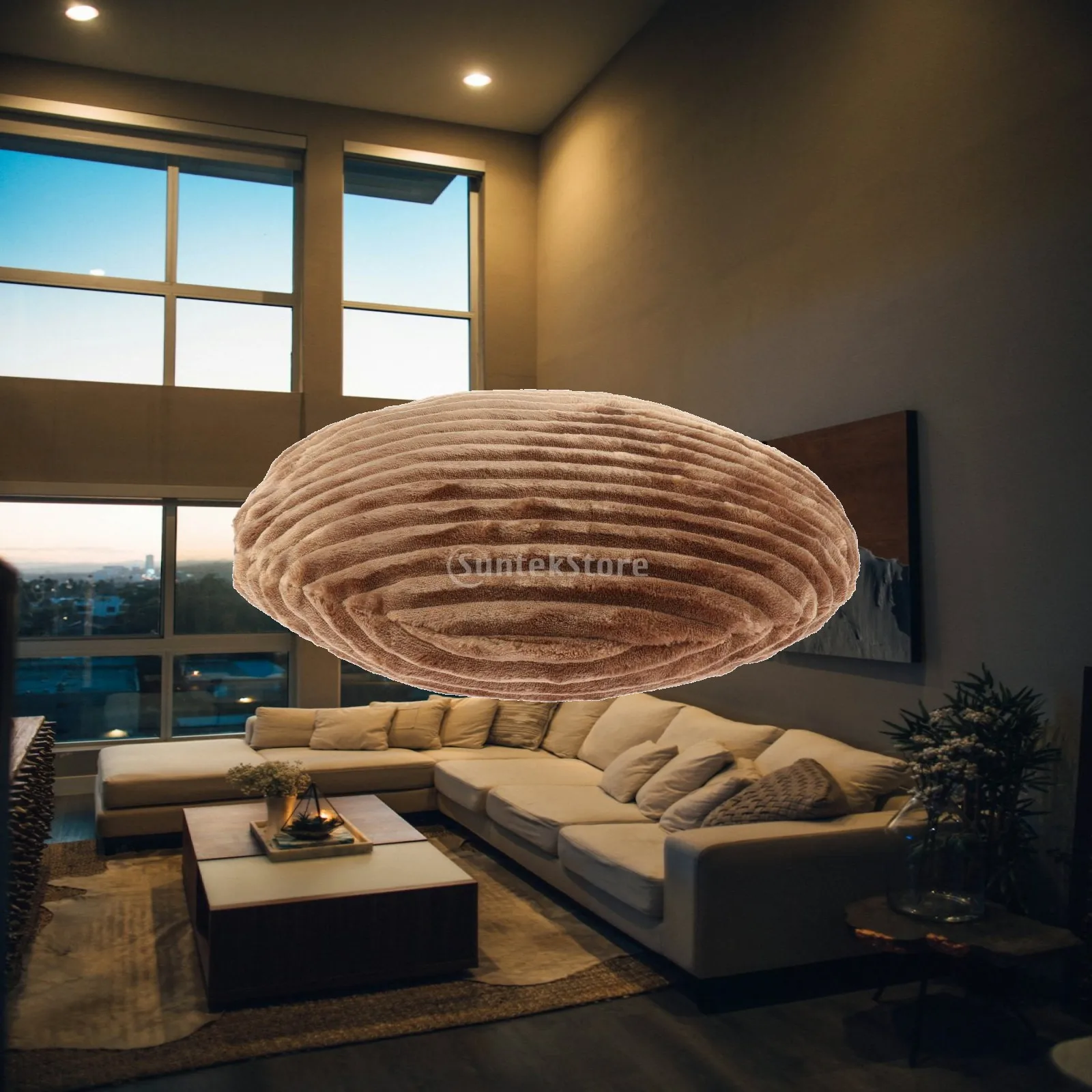 Plush Strip Velvet Seat Cushion Cover Round Protector for Chair Sofa Wicker Tatami and Vanity Stool