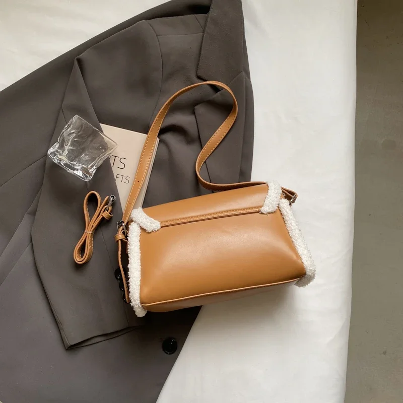 Small Niche Color Blocking Female 2024 New Autumn and Winter Versatile Crossbody Bag Fashion Single Shoulder Armpit Bag Сачмо.