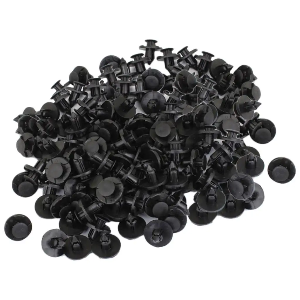 50 Pairs 8mm Car Automotive Push-type Pin Rivet Trim Clip Panel Moulding