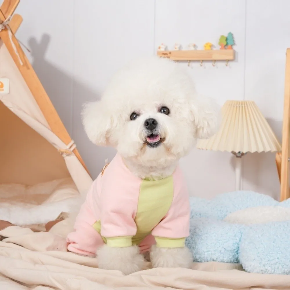 Full Body Cover Elastic Dog Four-Legged Clothes Long Sleeves Warm Dog Recovery Suit Soft Anti-licking Pet Belly Cover Home Wear
