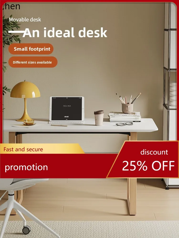 

ZML Solid Wood Study Desk Small Apartment Simple Home Bedroom Computer Writing Desk 1.0m Work Desk