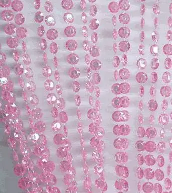 34 Strands Crystal Beaded Curtain for Doorway Room Divider Party Wedding Decorations, Diamond Cut Bead Curtain (3FT x 6FT)