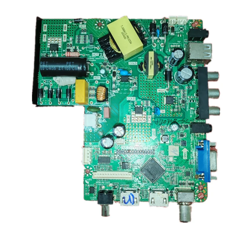 

HK.T.UT6710P736 HK-20210 Three in one TV motherboard physical photos tested well for 1366x768 led screen