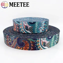 5M/10M 38mm Fashion Print Ethnic Jacquard Webbing Bags Strap Ribbon DIY Textile Clothing Belt Decor Sew Accessory RD033