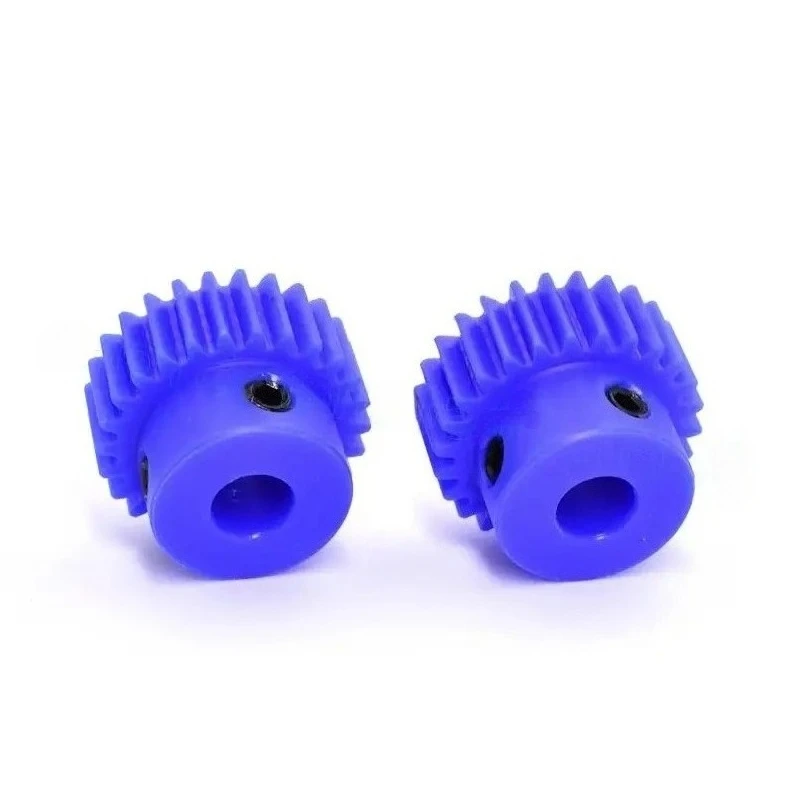 Ingranaggio motore ingranaggio in nylon blu 1Mod con passo 15 - 60 denti Foro ingranaggio cilindrico in plastica 5 6 7 8 10 12 mm