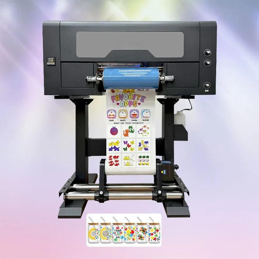 ZUNSUNJET Manufacturer Price Uv Dtf Printer With Laminator A3 Uv Dtf Flatbed Transfer Sticker Print Logo Label Printing Machine