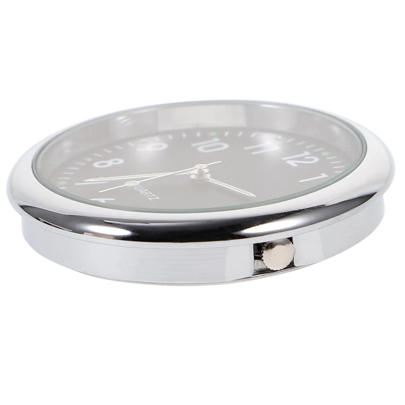 Mini Car Dashboard Clock Electronic Luminous Pointer Auto Interior Decoration Black Car Digital Dash Clock