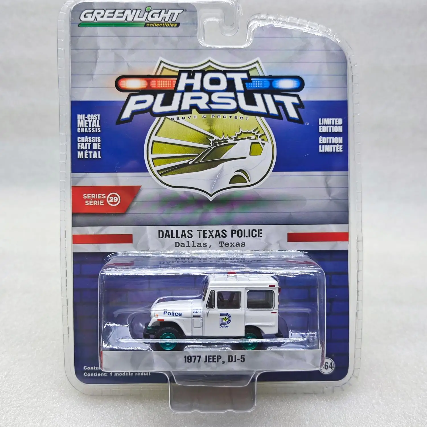 

Техасская полиция Jeep DJ-5, модель игрушечного автомобиля, коллекционные мини-подарки