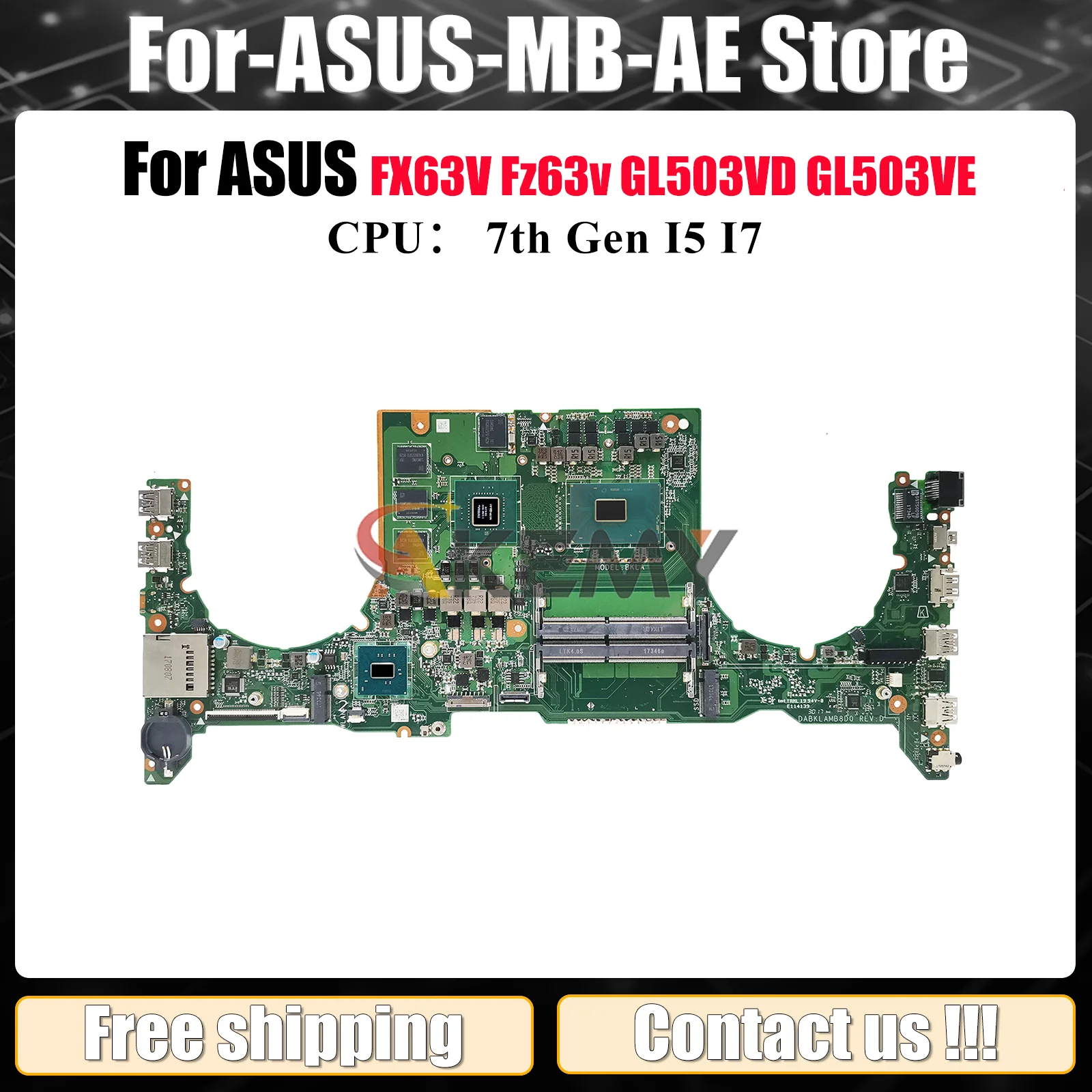 

GL503VD Материнская плата для ноутбука ASUS ROG Strix GL503V FX63V GL503VE Fz63v GL503VD Материнская плата для ноутбука с процессором I5 I7 100% тестирование ОК
