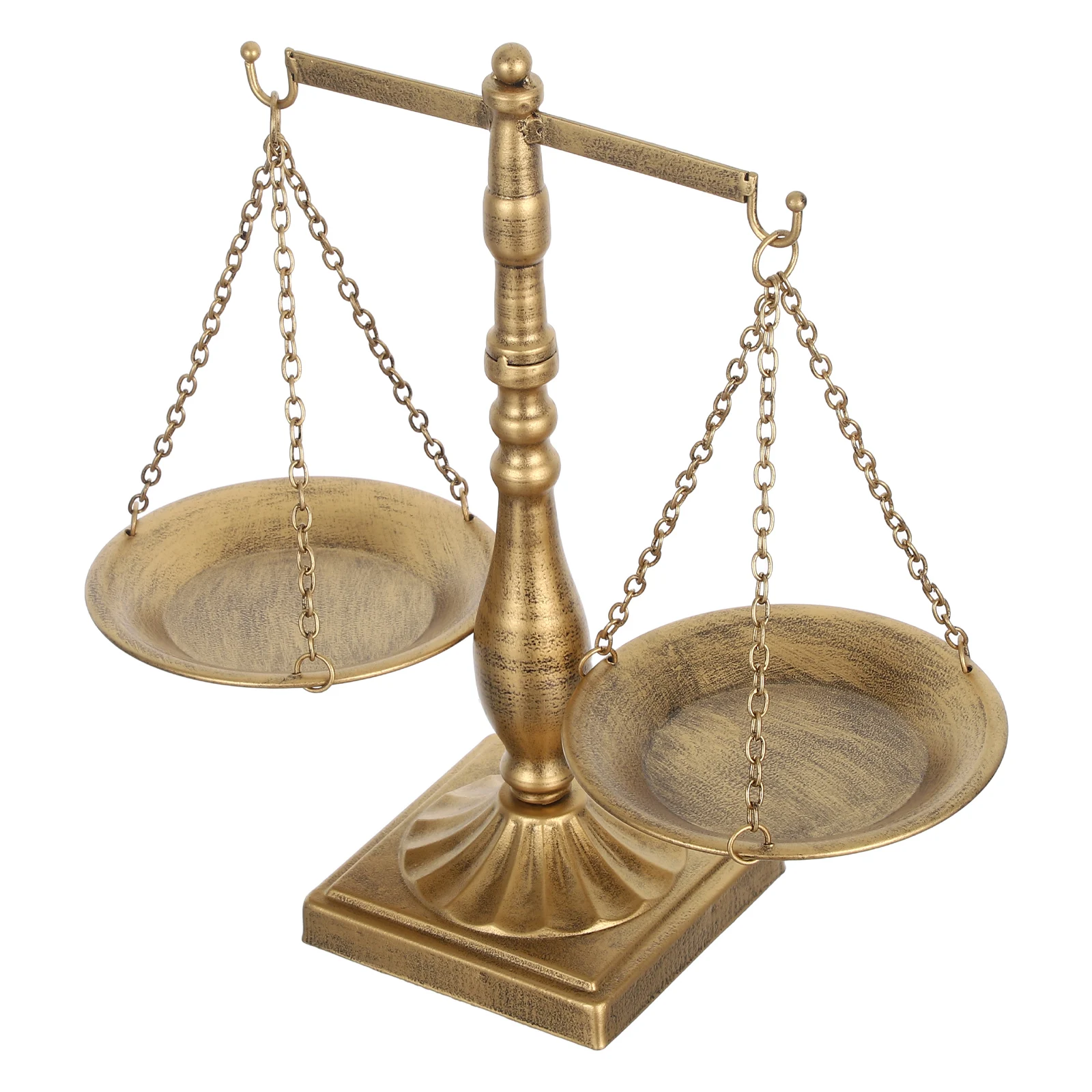 

Vintage Iron Decorative Metal Balance Scale Home Office Desktop Ornament Lawyer Gift Holder Jewelry Tray Storage Rack