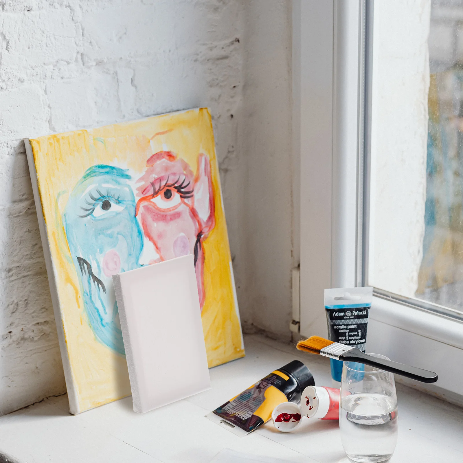 

5Pcs Oil Painting Frame Small Canvas Boards Stretched Canvas for Acrylic Oils Watercolor Painting Supplies Paint Board