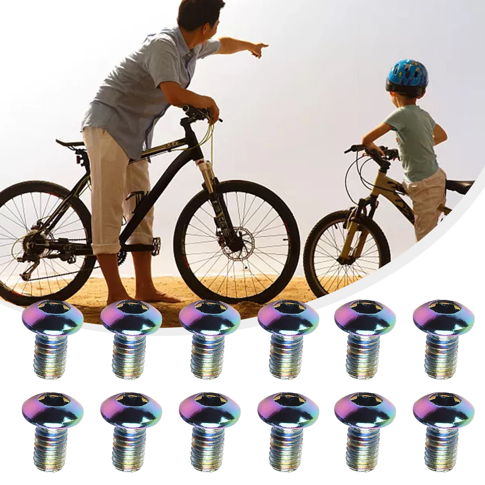Bolts Nut Screw PRO Oil Slick Stainless Screws Stainless Steel Colorful M5 X 10mm 12 Pack Bicycle High Quality