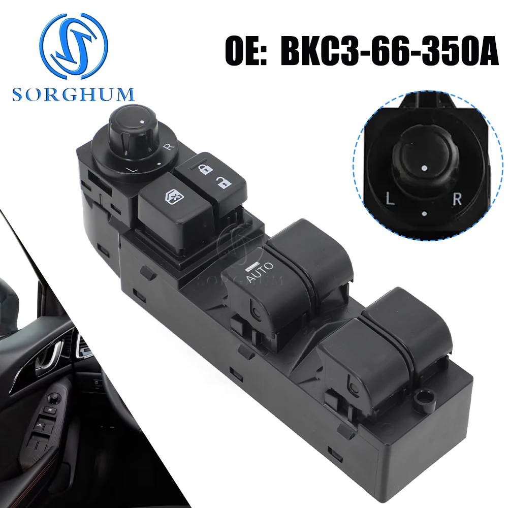 

Автомобильный электрический главный переключатель управления стеклоподъемником, регулятор BKC3-66-350A для Mazda 3 Axela (BM) 2014-2017 CX-5 13-16 BKC366350A