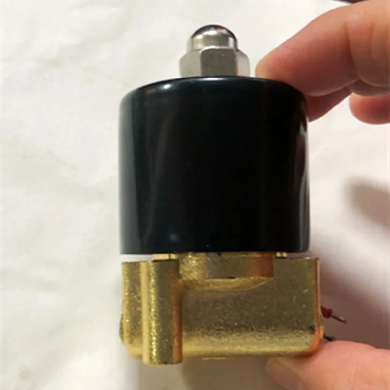 1/4 Inch Electric Brass Gas Solenoid Valve 2 Way Pneumatic Gas Valve Lpg / Ng Normally Closed Valve