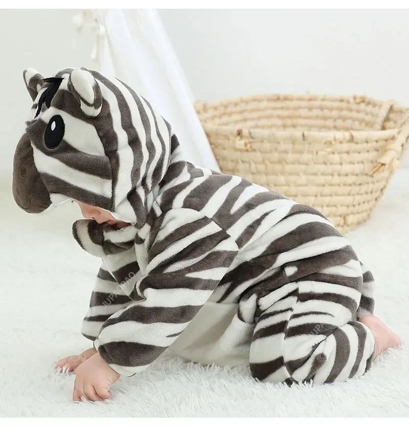 Новый пасхальный милый и модный комбинезон со слоном, весенне-осенний фланелевой детский комбинезон с капюшоном, детский комбинезон