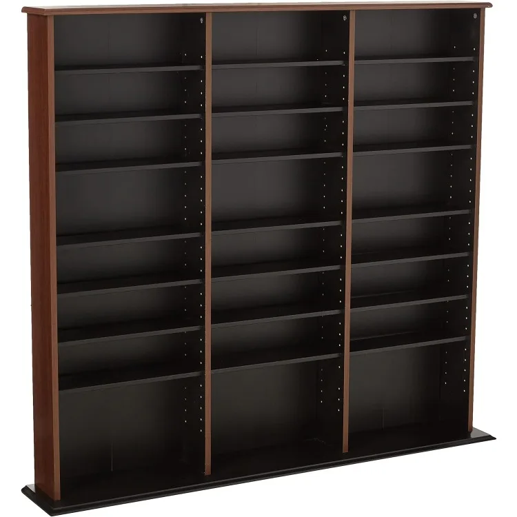 Triple Width Wall Storage, Cherry and Black