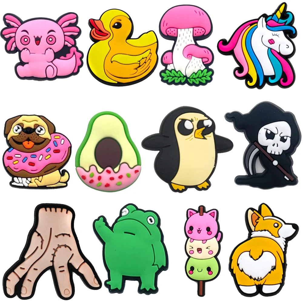 

1PCS Animals Shoes Charms Clog Jeans Penguin Shoes Decoration Buckle Garden Dog Frog Sandals Accessories Kids Gifts