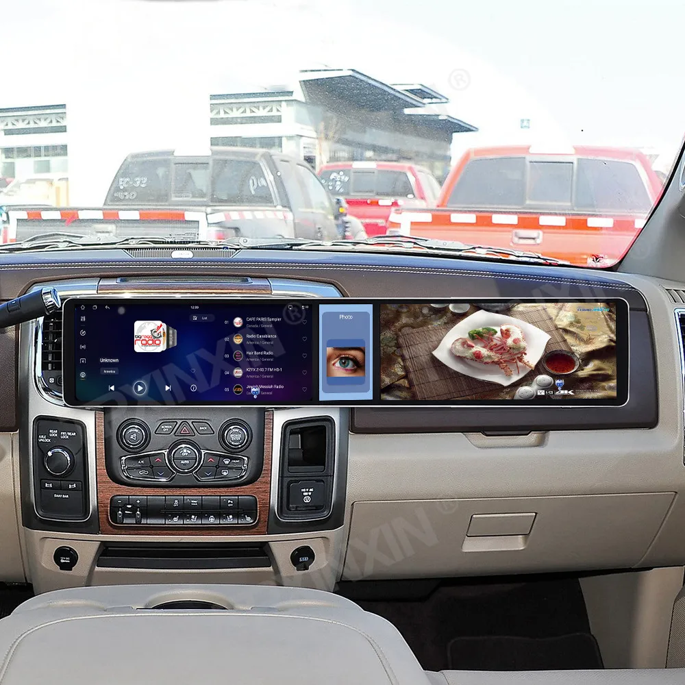 Car Accessories Radio For Dodge Ram 2013-2019 Android Auto GPS Navigation Multimedia Stereo Receiver Head Unit Offline Maps