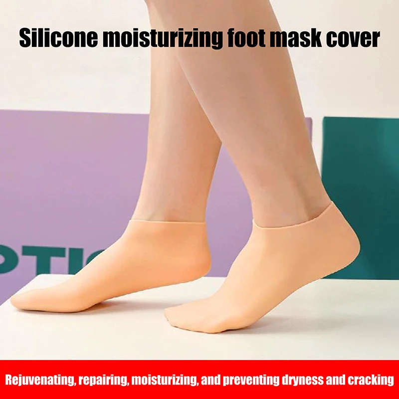 

Silicone Socks Pair for Foot Spa, Moisturizing and Anti Cracking Gel, Exfoliate and Prevent Dry Cracked Foot Skin