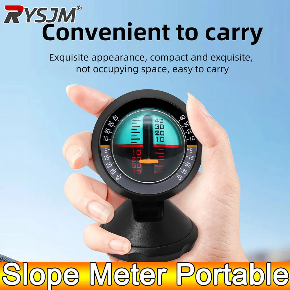 Medidor de pendiente AD, inclinómetro de ángulo portátil para coche, herramienta equilibradora de gradiente, medidor de inclinación de nivel, instrumento de seguridad vial
