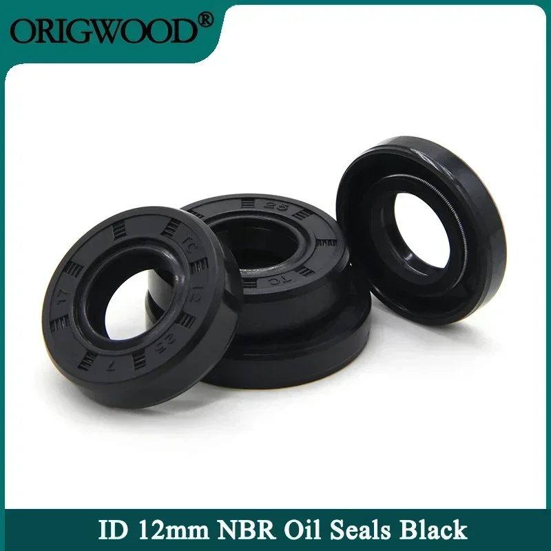 

2/5/10pcs NBR Oil Seal ID 12mm TC-12*19/20/21/22/23/24/25/26/28/30/32/35*5/6/7/8/10 Nitrile Rubber Shaft Double Lip Gasket